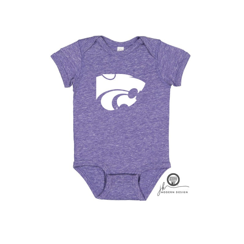 LICENSED K-State ® Gerber ONESIE® Brand | Powercat ™ | KSU | Game day outfit | Baby shower gift | Kansas State University